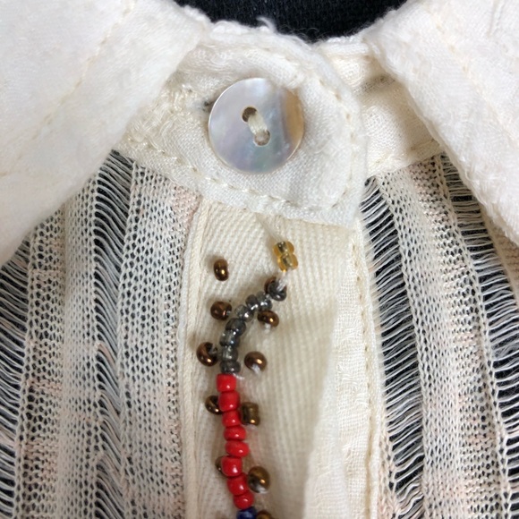 Miss Me Tops - Miss Me | Sleeveless Beaded Button Down Top